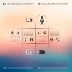 medical infographic with unfocused background N28