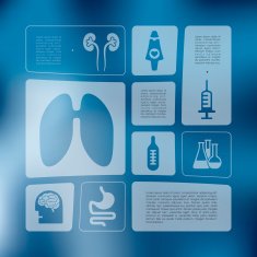medical infographic with unfocused background N29