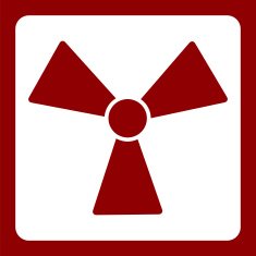 Icon flat element design radiation&Acirc;Â