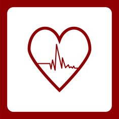 Icon flat element design heart medicine
