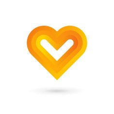 Heart symbol emblem icon design template N3