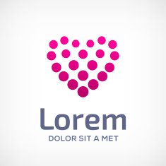 Heart symbol emblem icon design template N4