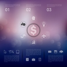 business infographic with unfocused background N138