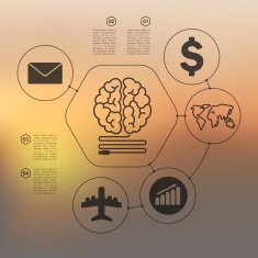 business infographic with unfocused background N140