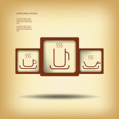 Coffee menu or infographics vector illustration with various types of N2