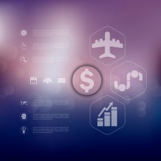 business infographic with unfocused background N142