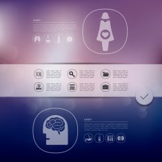 medicine infographic with unfocused background N30