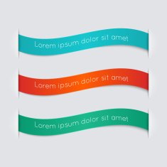 Vector colorful text box trendy colors N6