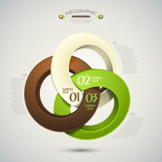 vector abstract 3d rings infographics