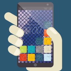 Concept For Mobile Apps Flat Design