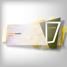 Infographic banner origami styled vector N16