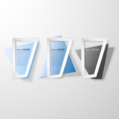 Infographic banners set origami styled vector N9