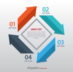 Abstract infographics with arrows N3