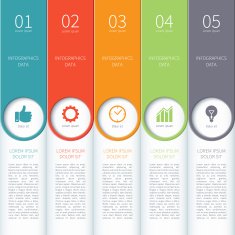 Modern Minimal Colorful Infographics Elements N2