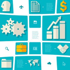 business flat infographic N19