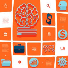 business flat infographic N21