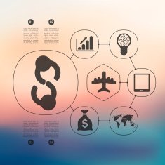 business infographic with unfocused background N148