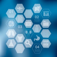 veterinary infographic with unfocused background N31