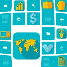 business flat infographic N28