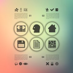business infographic with unfocused background N152