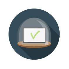 Flat Design Concept Laptop Icon Vector Illustration With Long Sh N2