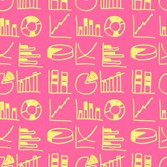 Vector cute diagrams with shadows and shine