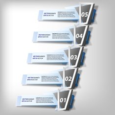 Infographic banners set origami styled vector N10