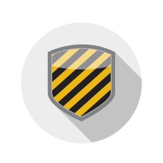 Flat Design Concept Shield Icon Vector Illustration With Long Sh