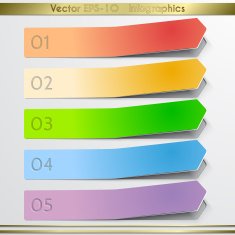 Modern vector arrow sticker infographics elements
