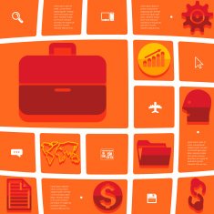 business flat infographic N38