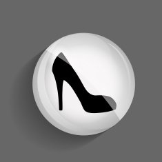 Shoes Glossy Icon Vector Illustration N3