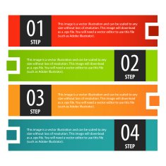Infographics options banner steps set N5
