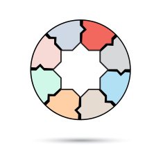 Diagram infographic for business project workflow N24