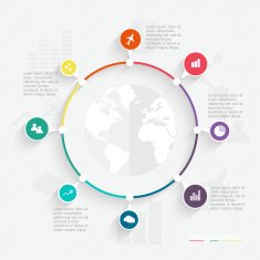 Abstract digital illustration Infographic N14
