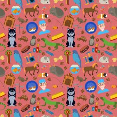 Domestic pets background Pattern