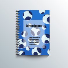 Notepad template with abstract background N17