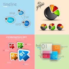 Flat Design Interface template for infogrphics N3