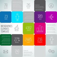 Infographic squares background design illustration N2