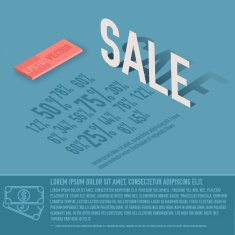 sale percent card business vector background concept illustration design