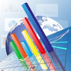 Progressive Bar chart Abstract vector illustration N2