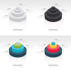 Cylinder infographic template set