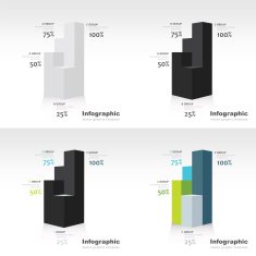3d infographic template font view sets