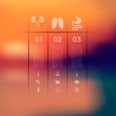 medical infographic with unfocused background N40