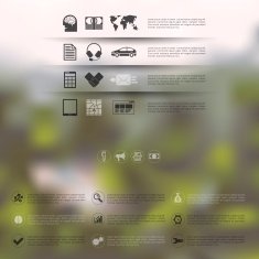 business infographic with unfocused background N160
