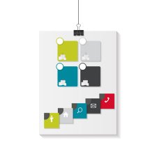 Collection of Infographic Templates for Business Vector Illustra N77