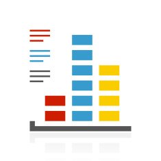 Bar Graph icon on a white background - ColorSeries N37