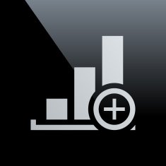 Bar Graph icon on a black background - CoreSeries N55