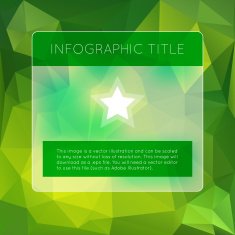 Green infographics options banner