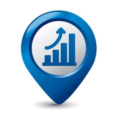 pointer of growth symbol icon