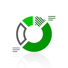 Donut Chart icon on a white background - Fresh Series N5